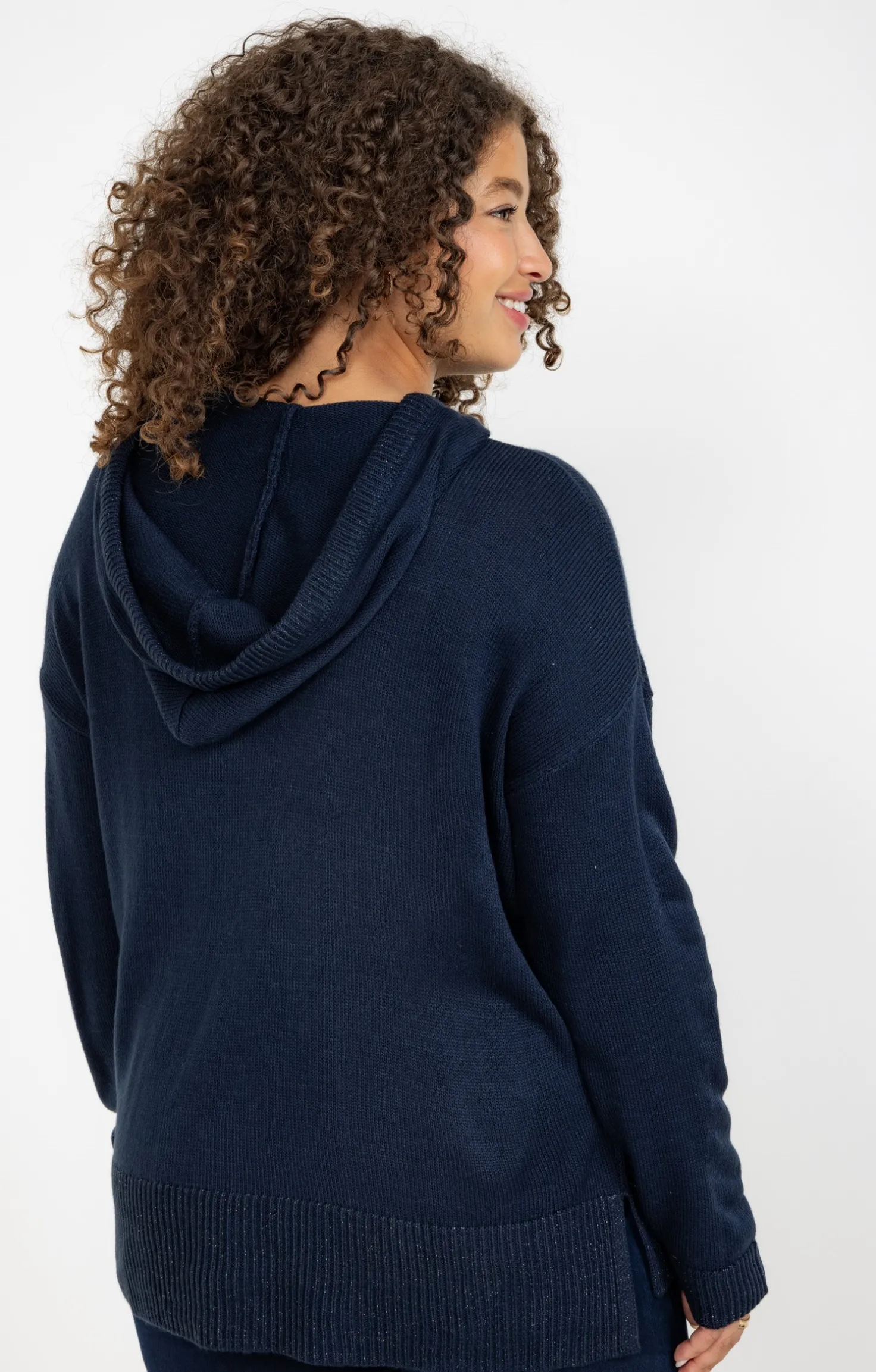Pull à capuche avec détails lurex