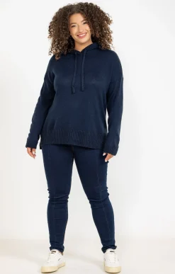 Pull à capuche avec détails lurex