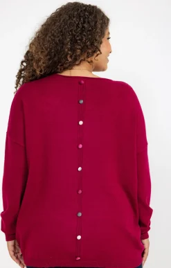 Pull avec boutons au dos