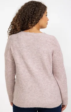 Pull col V avec strass
