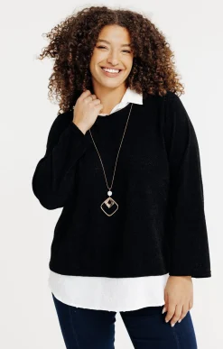 Pull 2-en-1 avec collier
