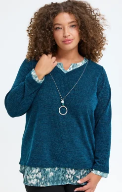 Pull 2-en-1 avec collier
