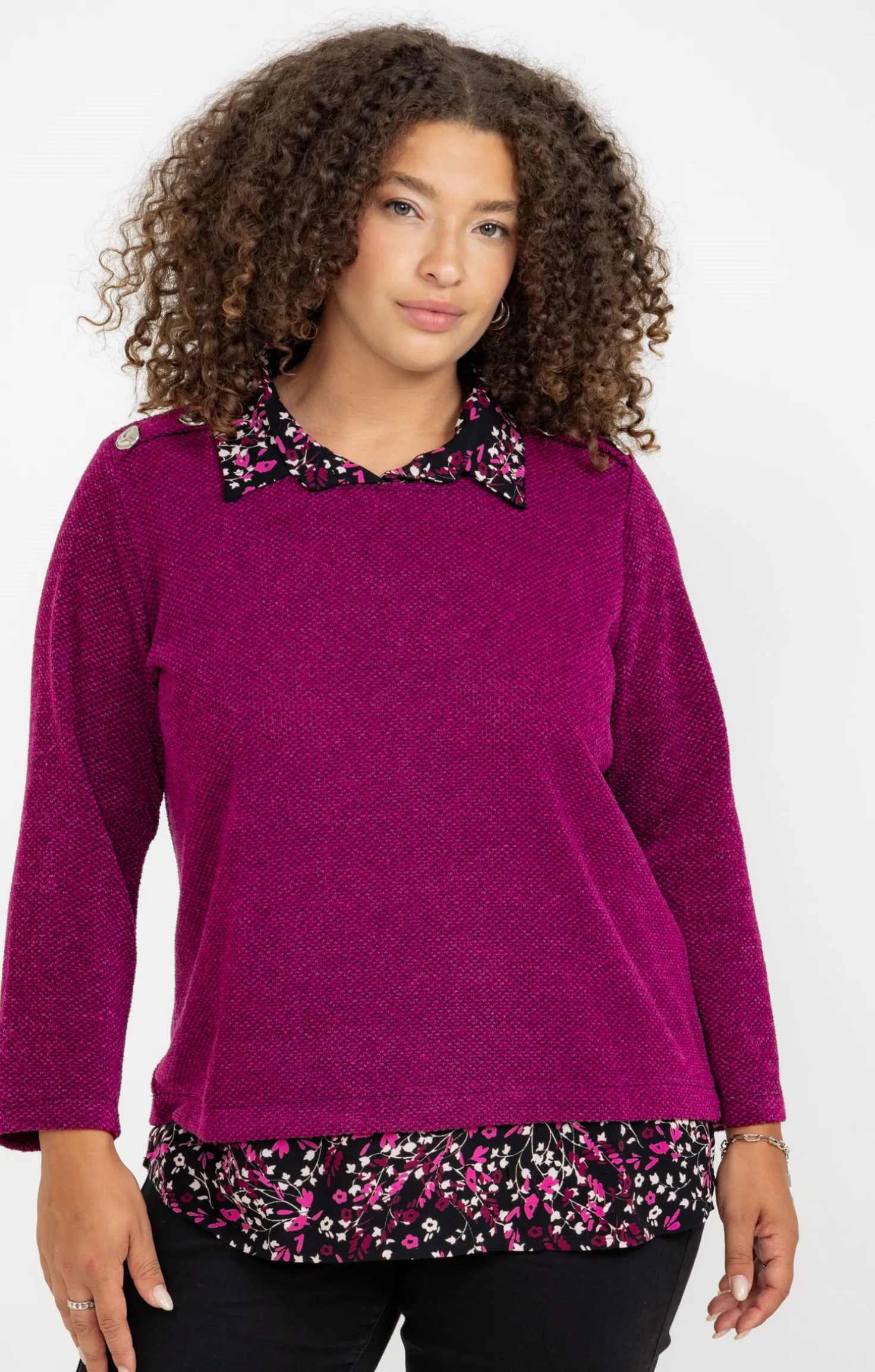 Pull 2-en-1 avec fil lurex
