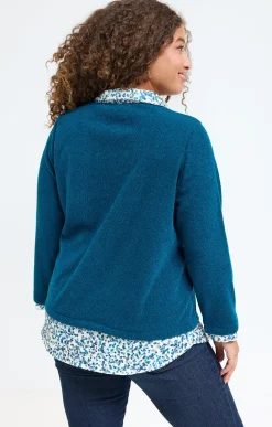 Pull 2-en-1 empiècement fantaisie