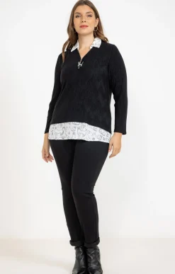 Pull 2-en-1 imprimé chat