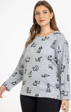 Pull imprimé chiens