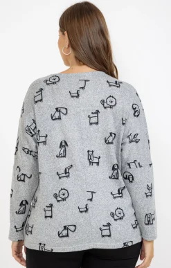 Pull imprimé chiens