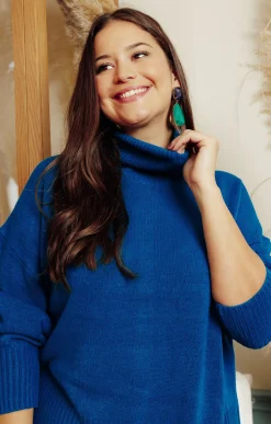 Pull uni col montant
