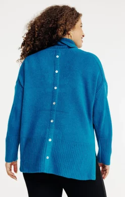 Pull uni col montant