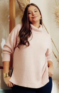 Pull uni col montant