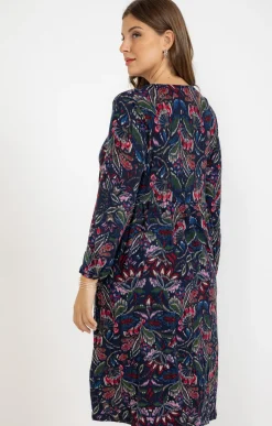 Robe en maille avec col plastron