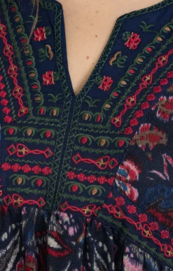Robe en maille avec col plastron