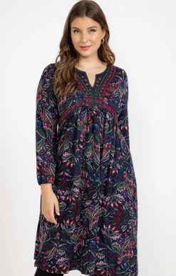 Robe en maille avec col plastron