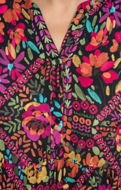 Robe longue crépon