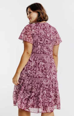 Robe plissé imprimé floral