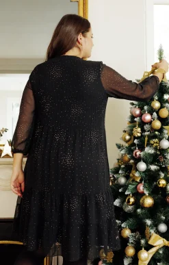 Robe plissée fêtes paillettes