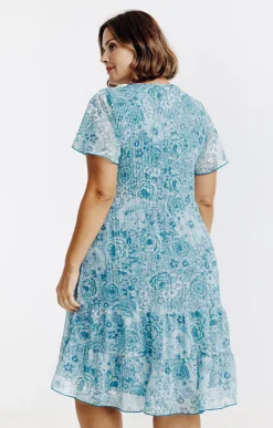Robe plissée imprimé floral