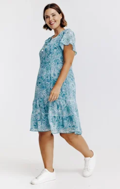 Robe plissée imprimé floral