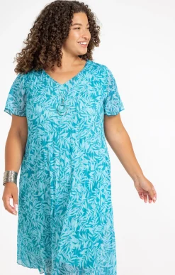 Robe plissée imprimée