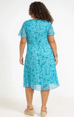 Robe plissée imprimée
