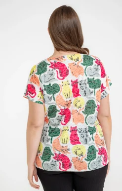 Tee-shirt à imprimé chats