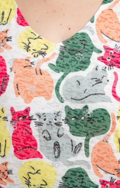 Tee-shirt à imprimé chats