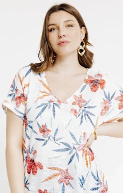 Tee-shirt à imprimé fleurs