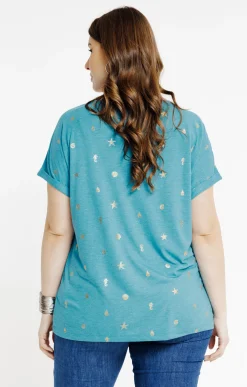Tee-shirt à imprimé foil