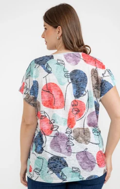 Tee-shirt à imprimé visages