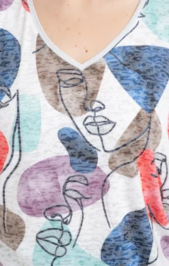 Tee-shirt à imprimé visages