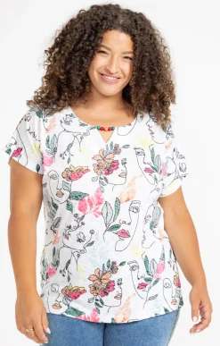 Tee-shirt à imprimé visages