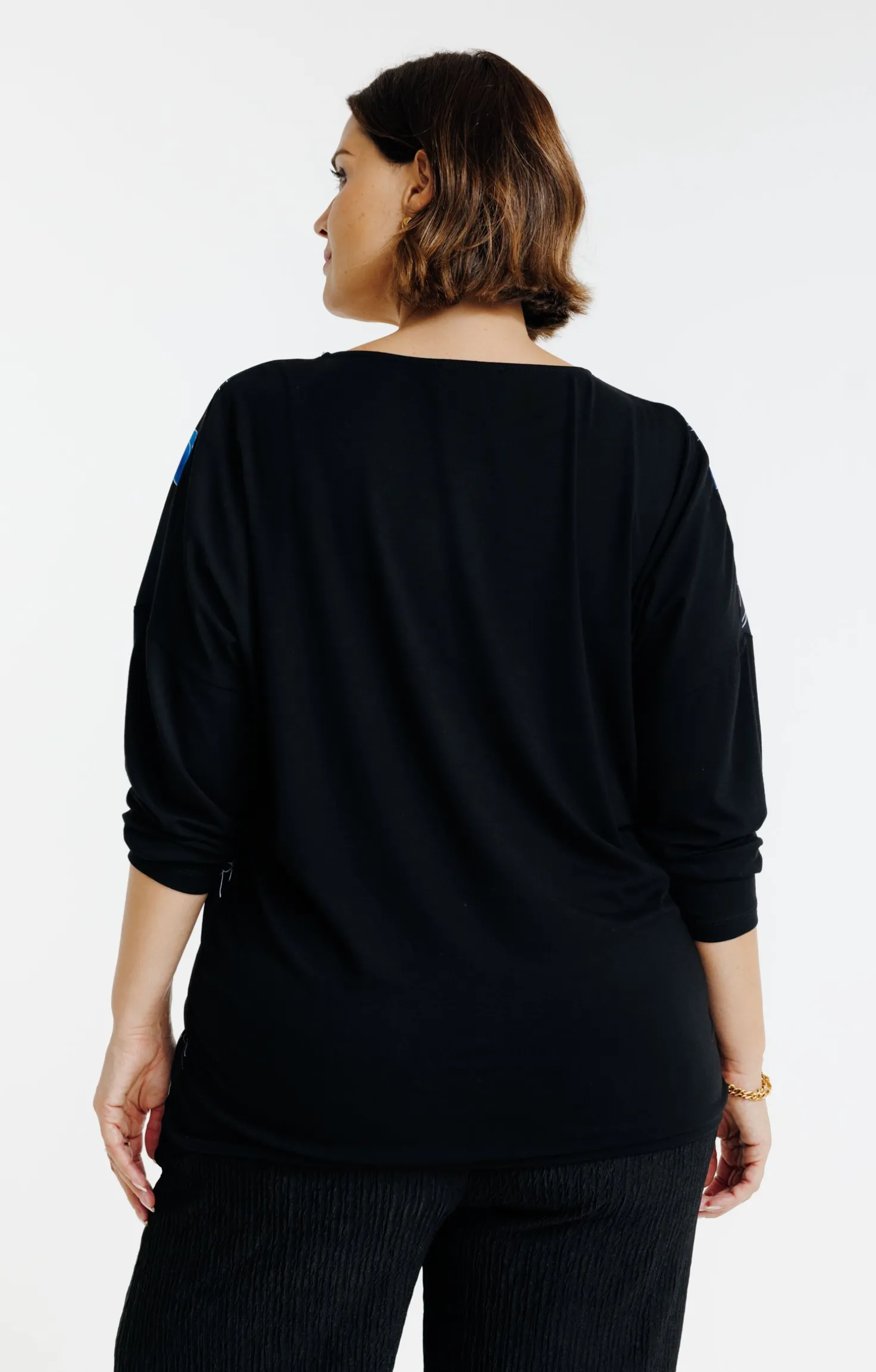 Tee-shirt bi-matière imprimé visages
