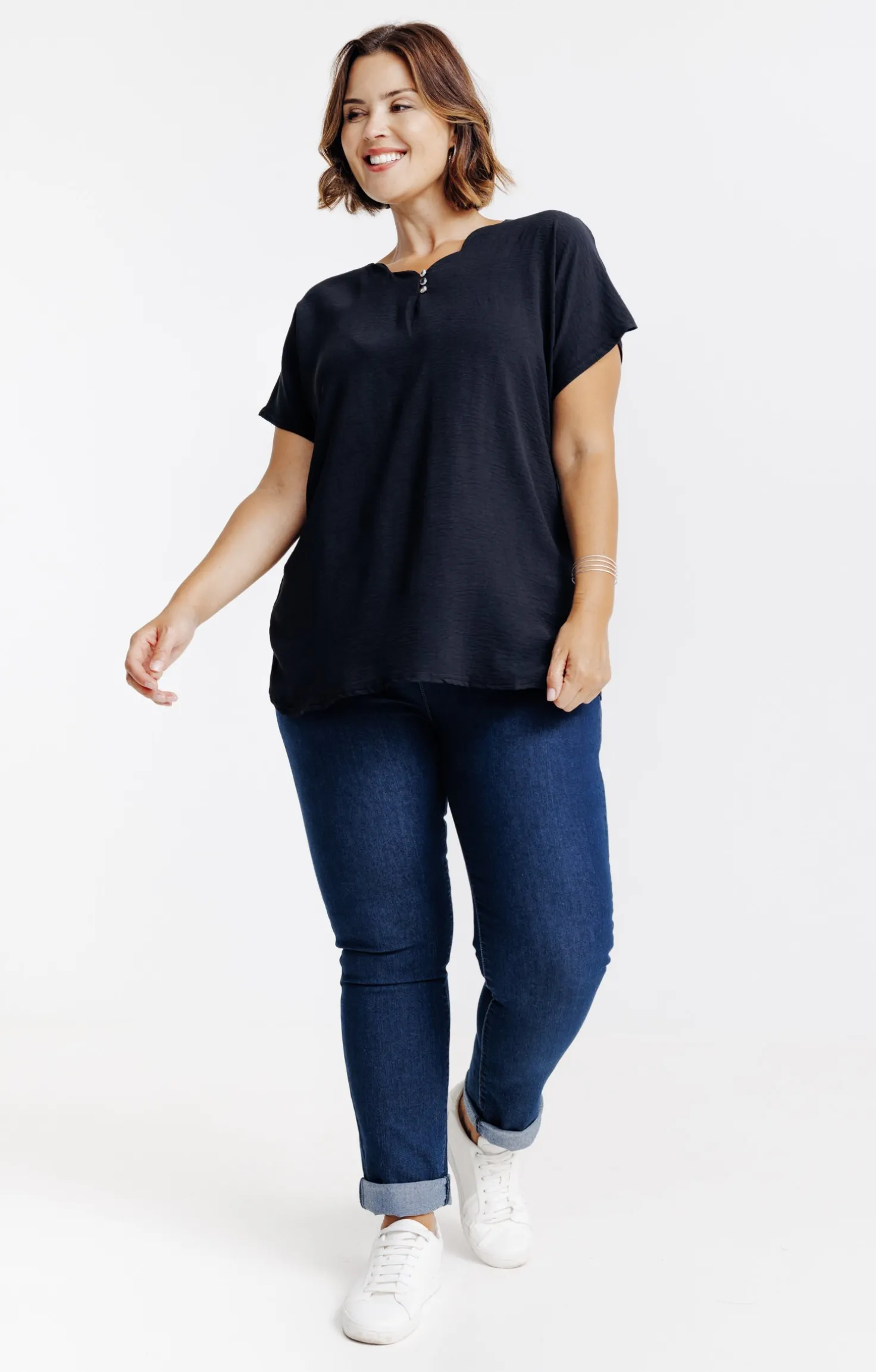 Tee-shirt bi-matière uni