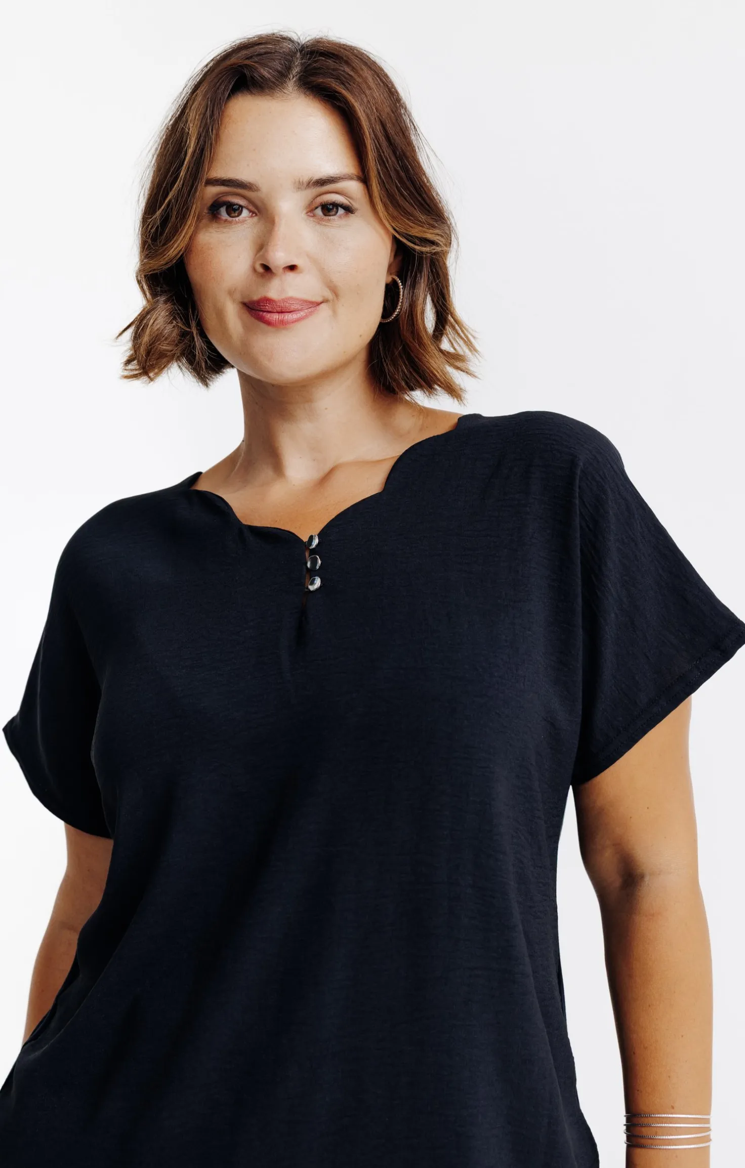 Tee-shirt bi-matière uni