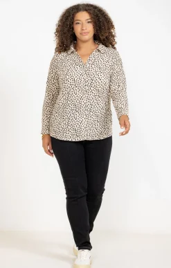 Tee-shirt effet chemise léopard