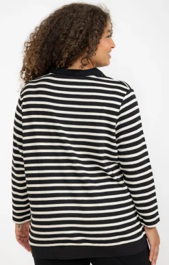 Tee-shirt forme polo rayé