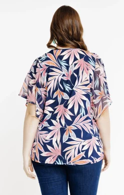 Tee-shirt forme poncho imprimé