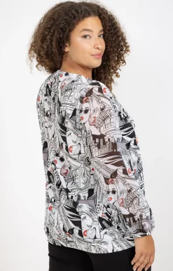 Tee-shirt imprimé avec collier