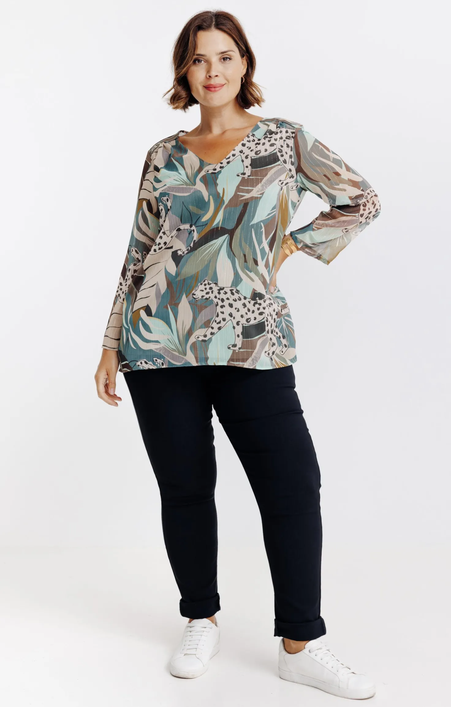 Tee-shirt imprimé avec lurex