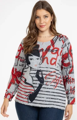 Tee-shirt maille chaude imprimé