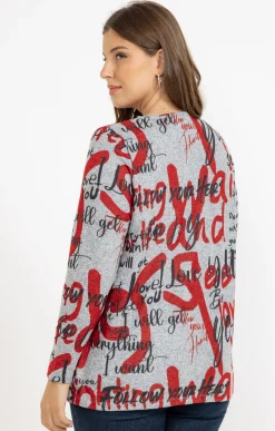 Tee-shirt maille chaude imprimé