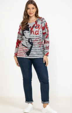 Tee-shirt maille chaude imprimé