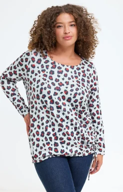 Tee-shirt maille chaude imprimé léopard