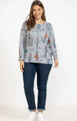 Tee-shirt maille chaude imprimé