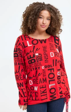 Tee-shirt maille chaude imprimé