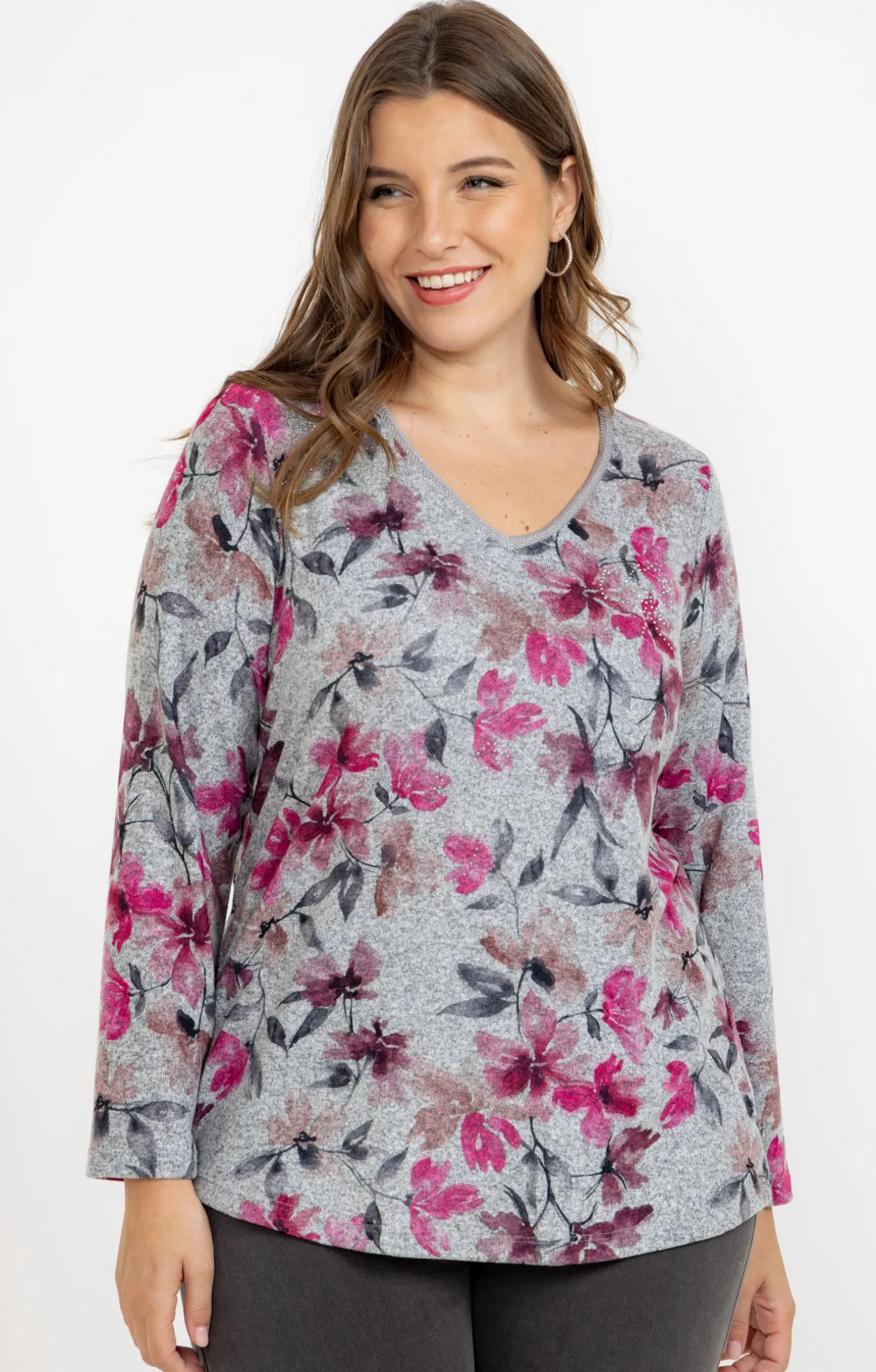 Tee-shirt maille chaude imprimé