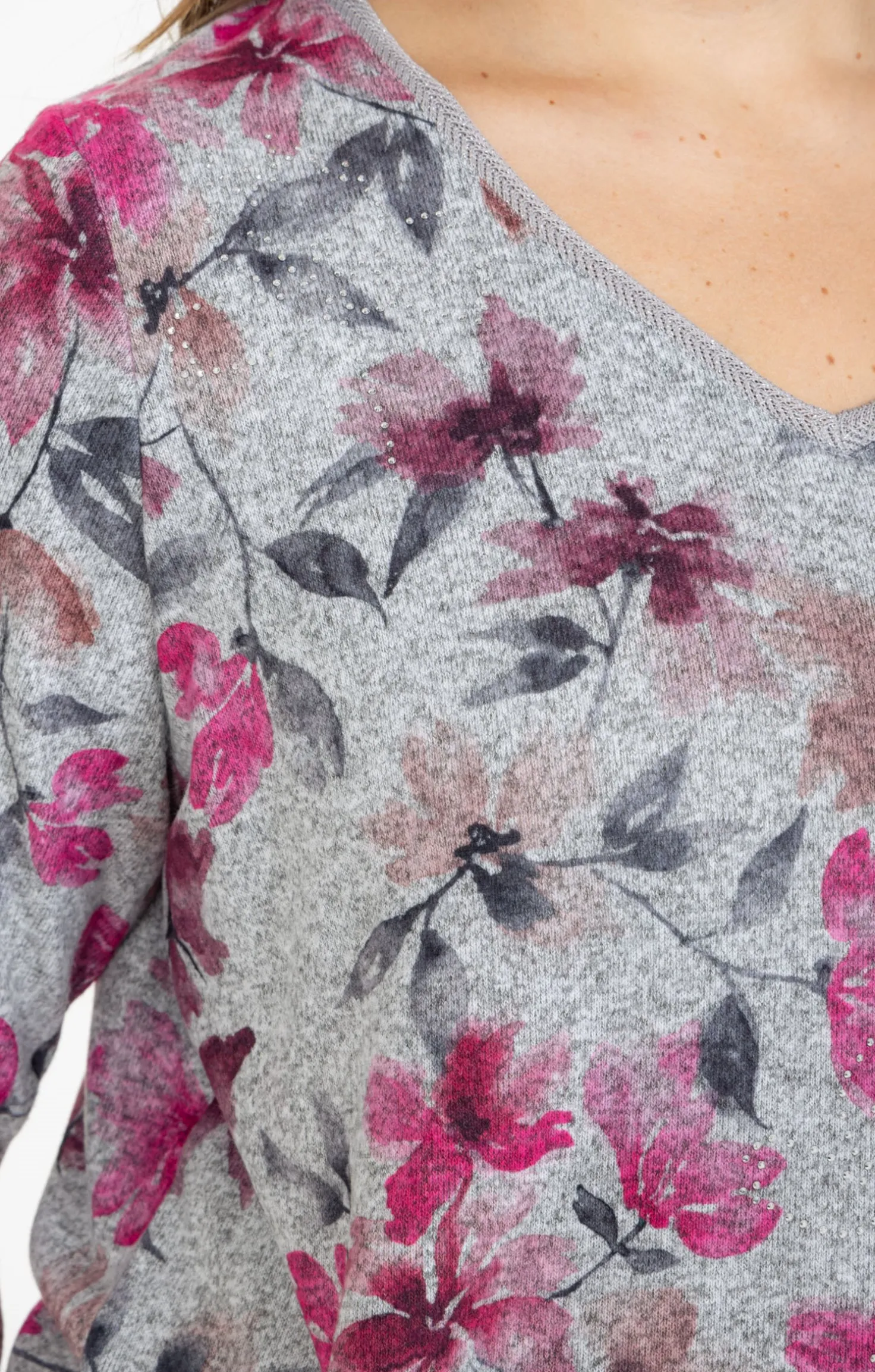 Tee-shirt maille chaude imprimé