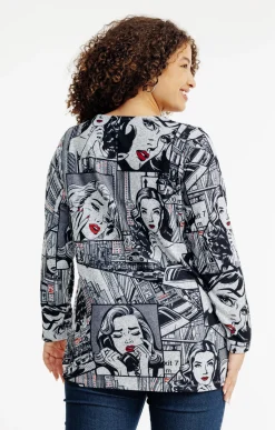 Tee-shirt maille chaude imprimé