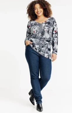 Tee-shirt maille chaude imprimé
