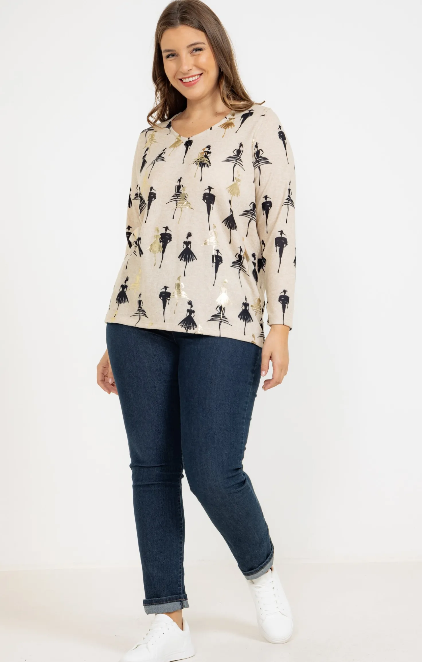 Tee-shirt maille chaude imprimé